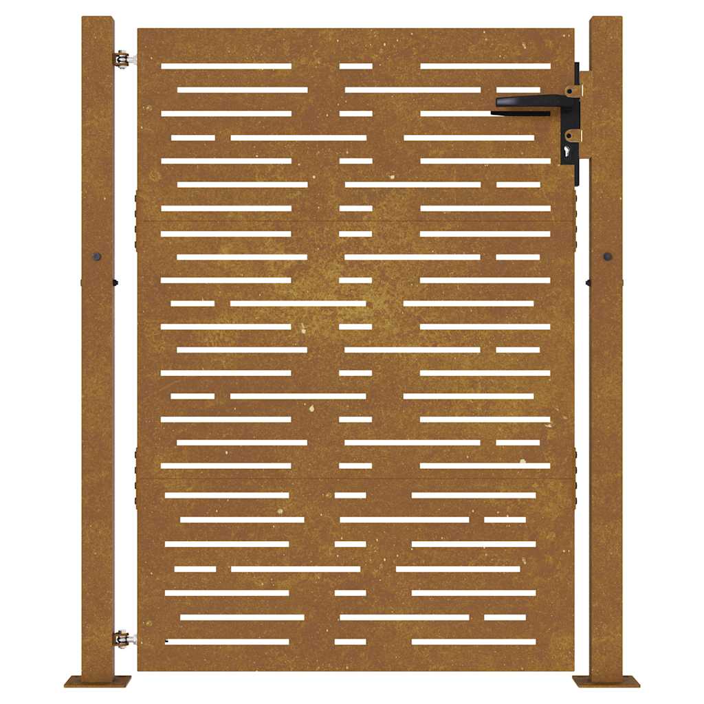 Gartentor 100x75 cm Cortenstahl Quadratisches Design