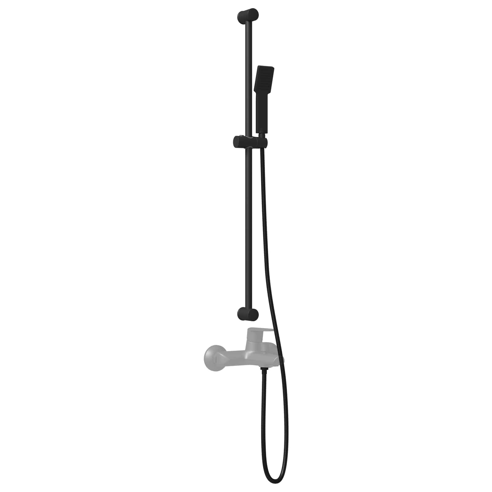 Duschsystem-Set Chrom 70 cm Edelstahl
