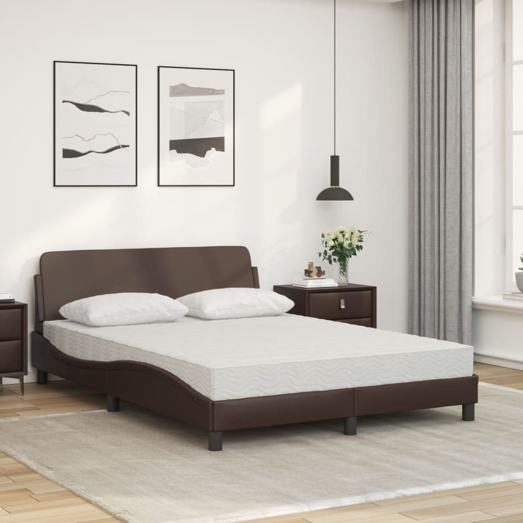 Bett mit Matratze "Dover" Schwarz 80x200 cm Kunstleder