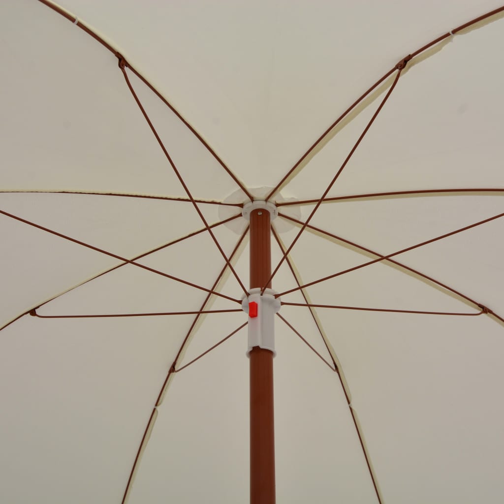 Sonnenschirm mit Stahl-Mast 300 cm Sandweiß