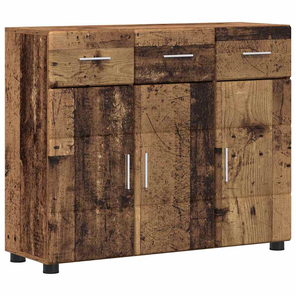 Highboard mit Regal FLORIN Weiß 60 x 35 x 182 cm Holzwerkstoff