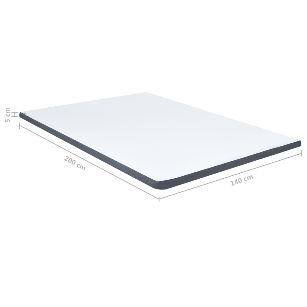 Boxspringbett-Matratzenauflage 200 x 120 x 5 cm Mittelweich