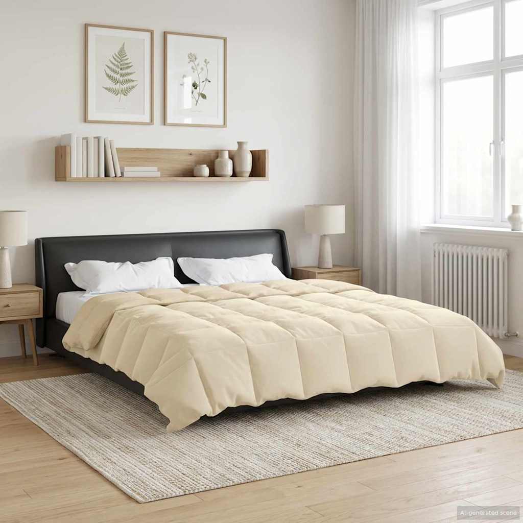 Winterbettdecke Gepolstert Anthrazit 240 x 260 cm Mikrofaser