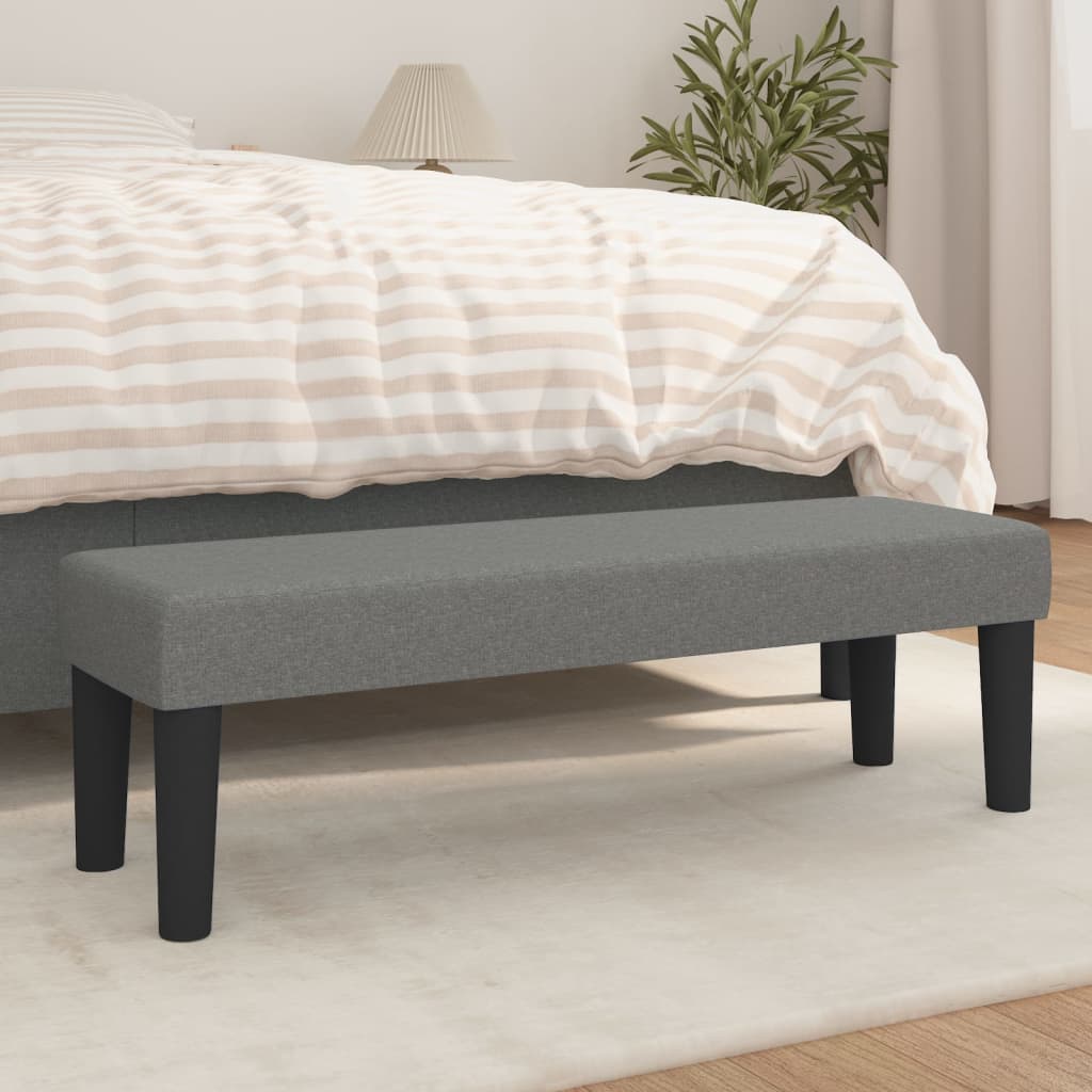Sitzbank Hellgrau 70x30x30 cm Stoff