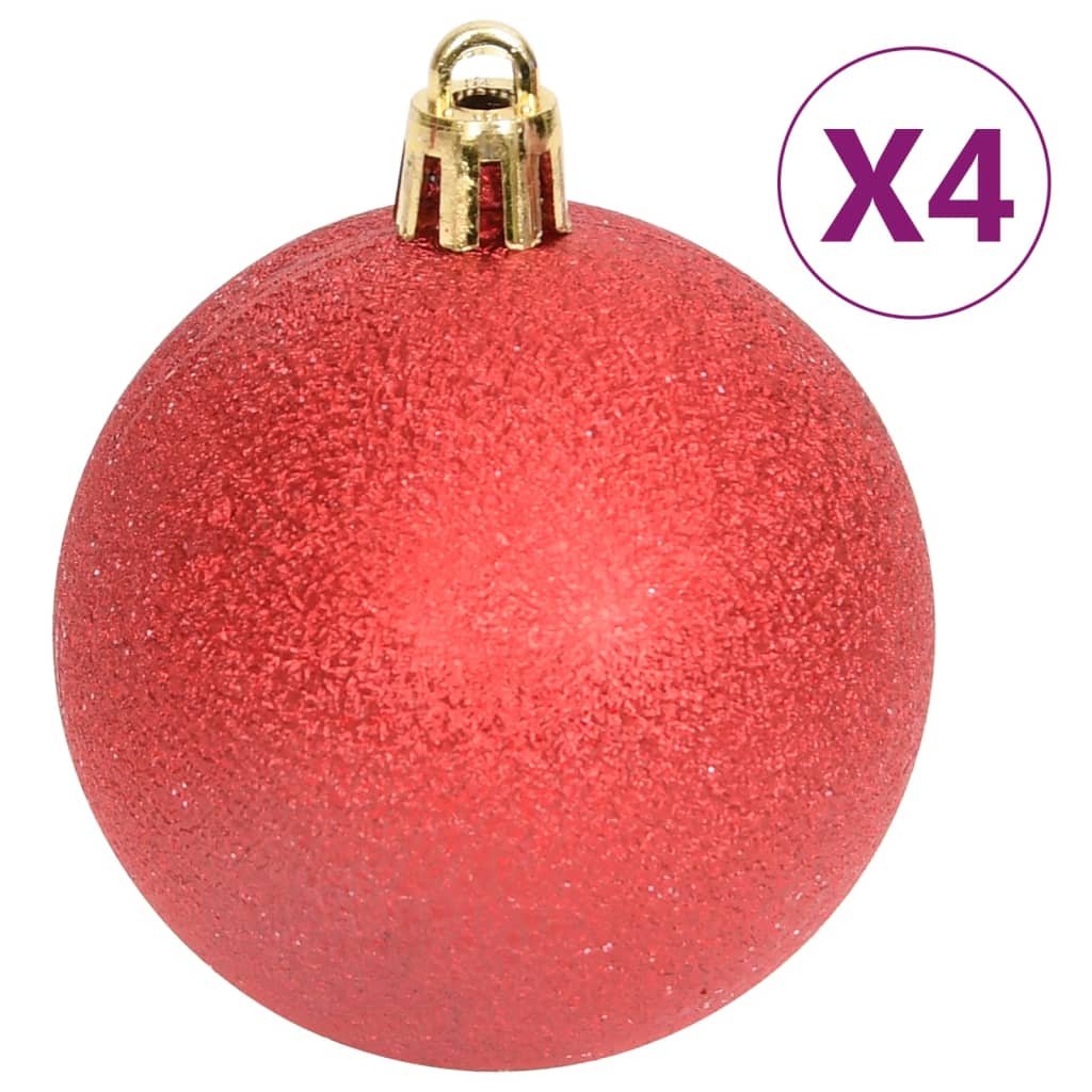108-tlg. Weihnachtskugel-Set Golden und Rot
