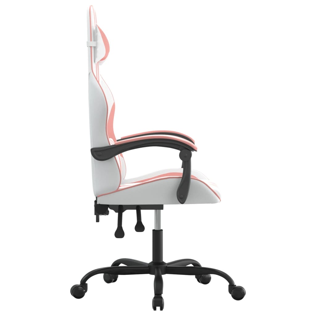 Gaming-Stuhl Drehbar Schwarz und Blau Kunstleder