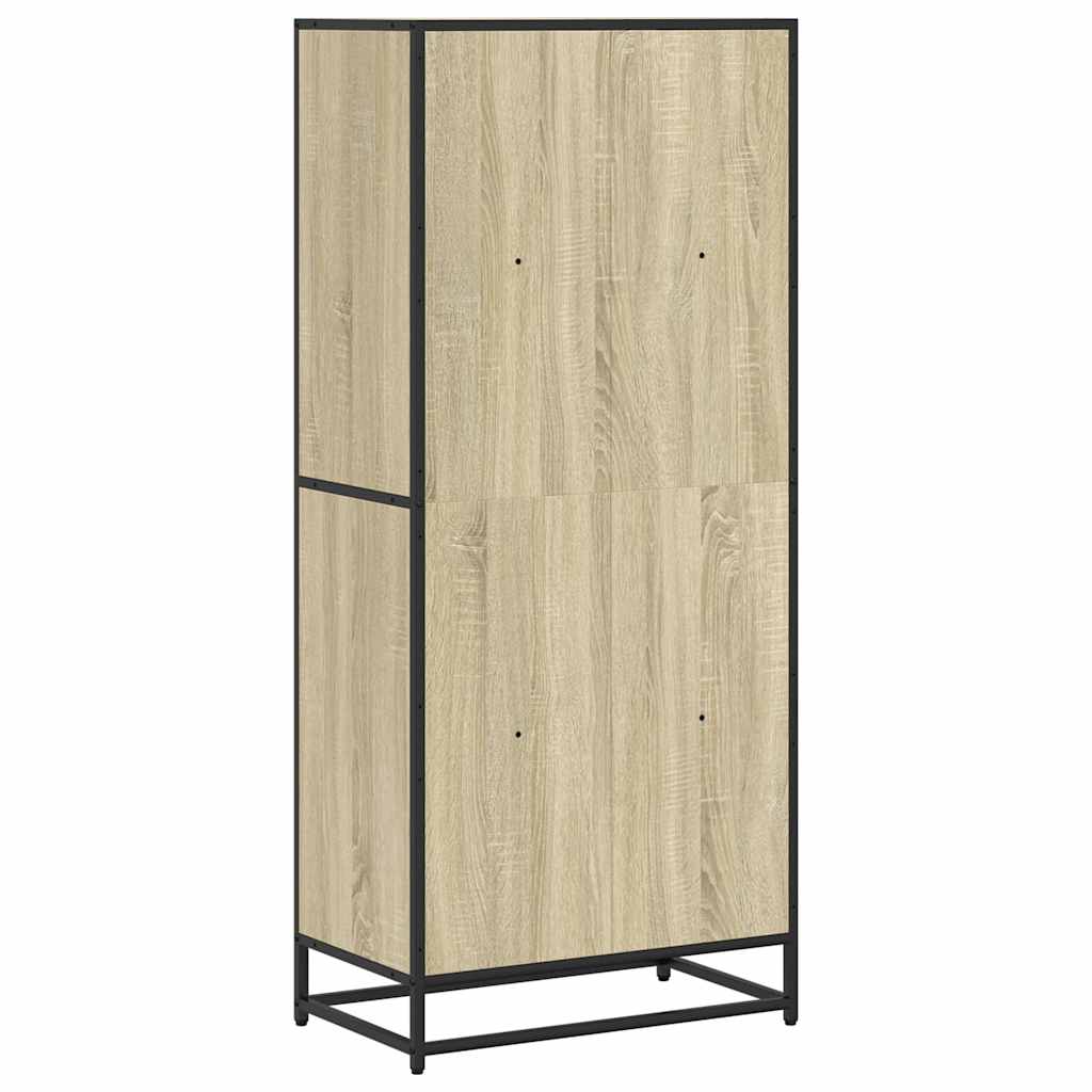 Bücherregal Schwarz 60x35x139 cm Holzwerkstoff