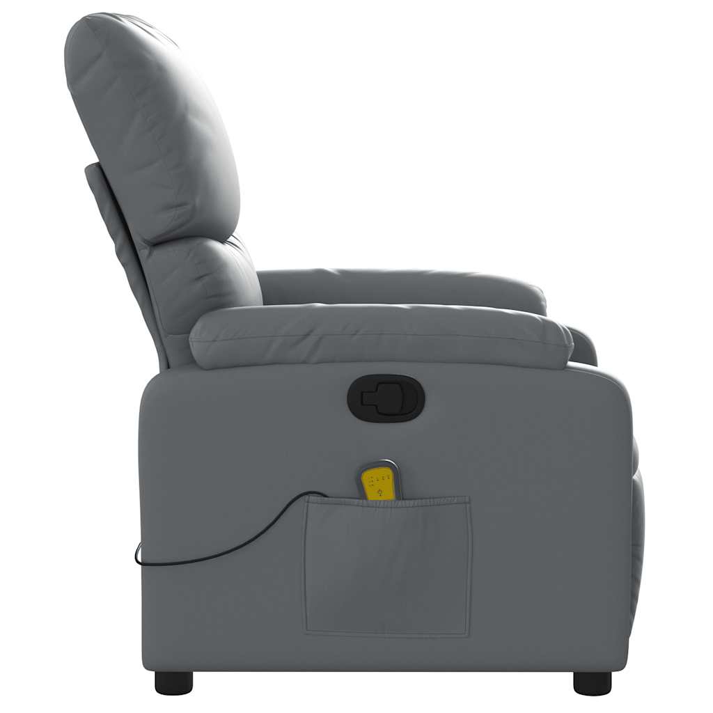 Massage-Relaxsessel, Kunstleder, Schwarz