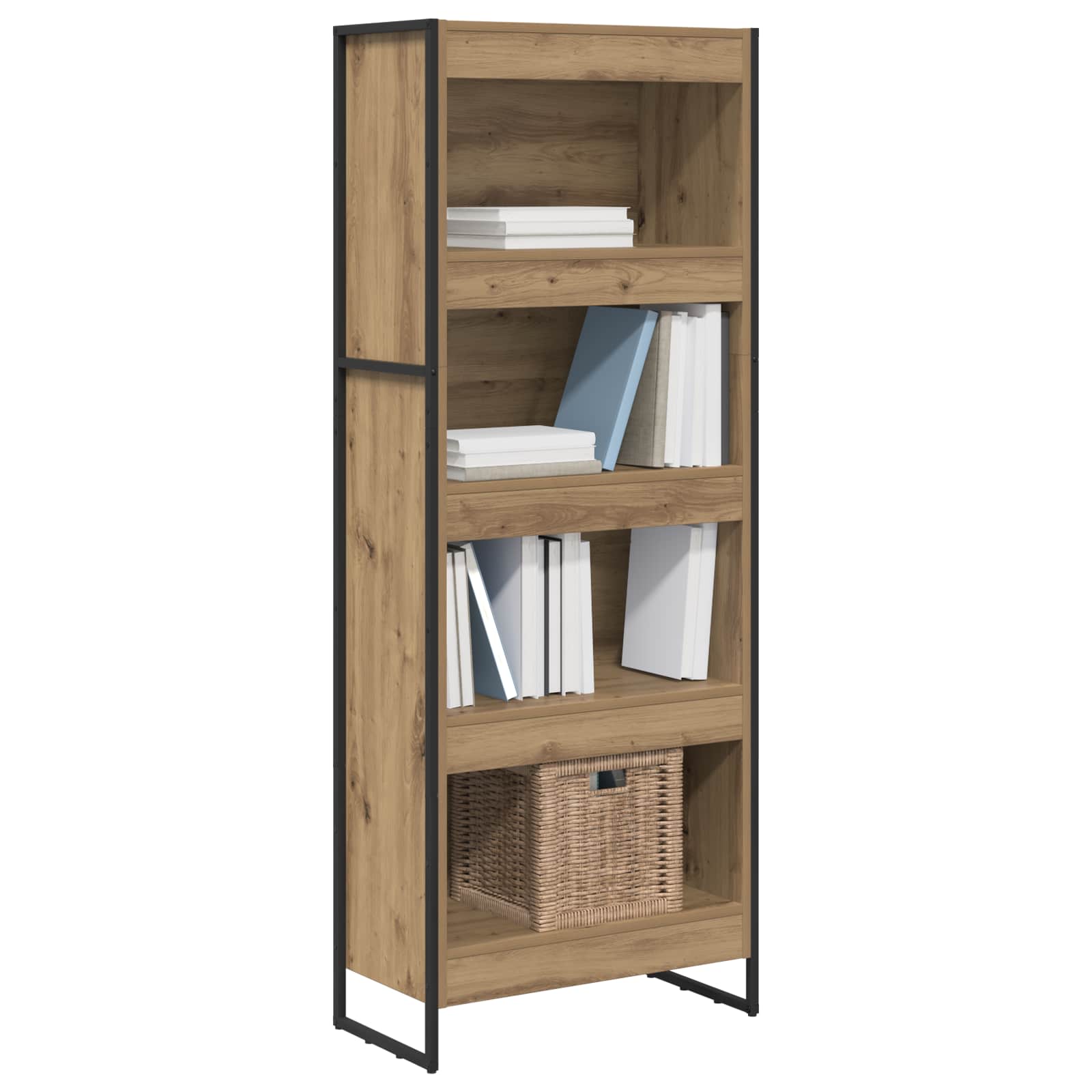 Bücherregal 2 pcs Schwarz Eichen-Optik 60 x 30 x 189,5 cm