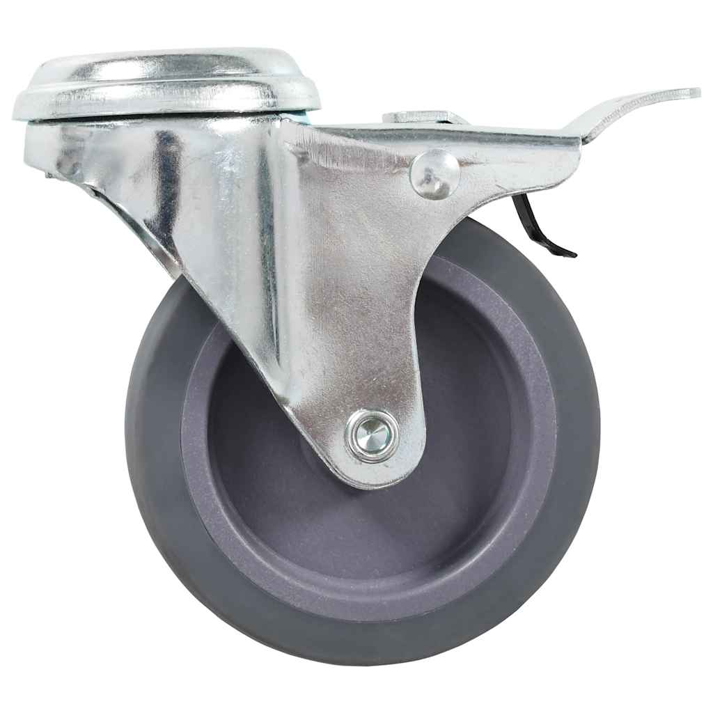 Lenkrollen mit Bolzenloch und Doppelbremsen 4 Stk. 75 mm