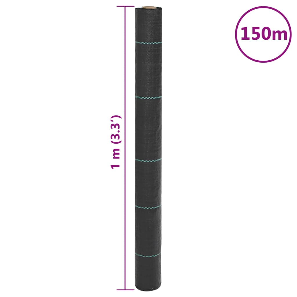 Unkrautvlies Schwarz 4x10 m PP