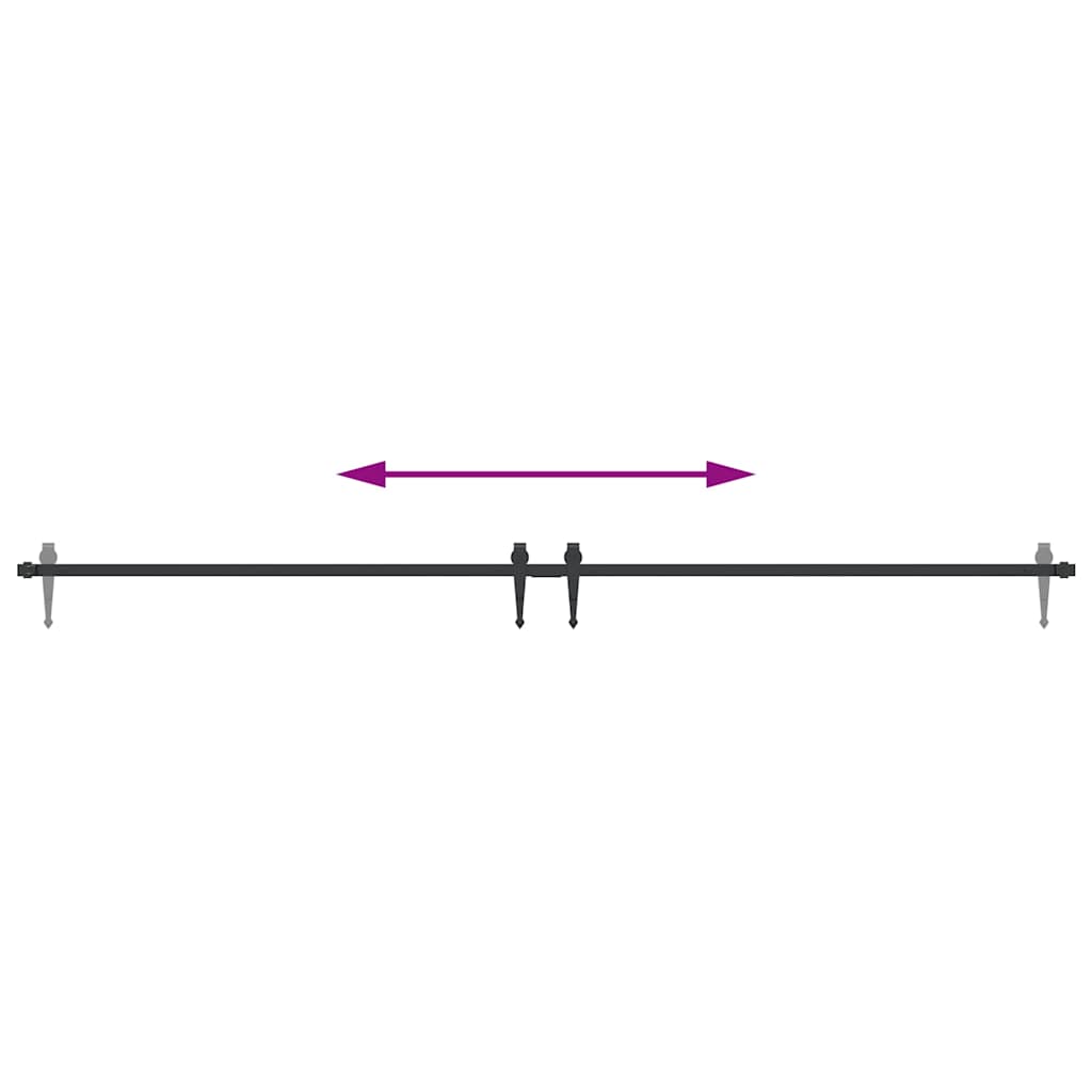 Mini Schiebetürbeschlag Set für Schranktüren 122 cm Carbonstahl
