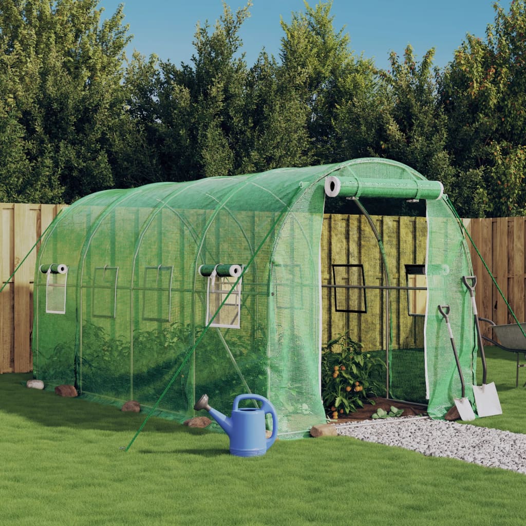 Gewächshaus mit Stahlrahmen Weiß 8 m² 4x2x2 m