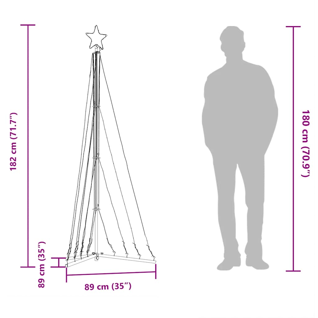 LED Weihnachtsbaum 339 LEDs Warmweiß 182 cm