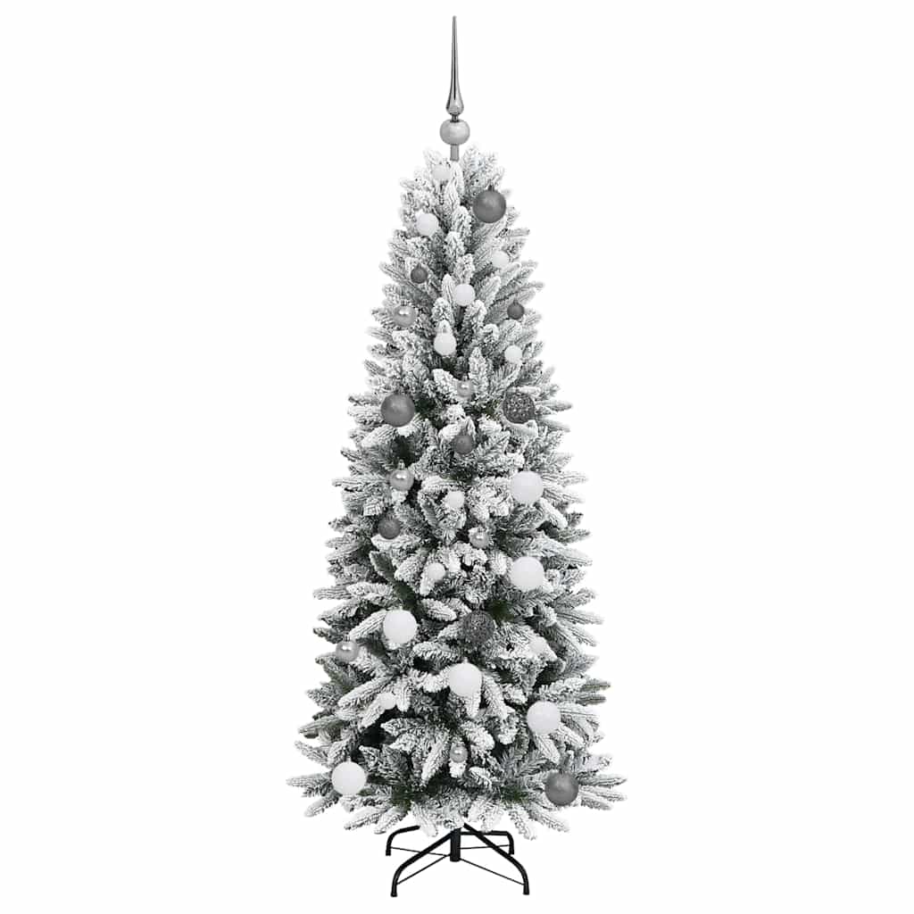 Künstlicher Weihnachtsbaum mit 150 LEDs mit Ständer Weiß 120 cm