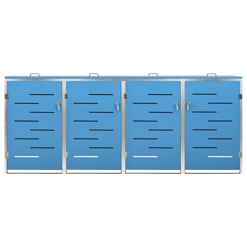 Mülltonnenbox für 3 Tonnen 207x77,5x112,5 cm Edelstahl