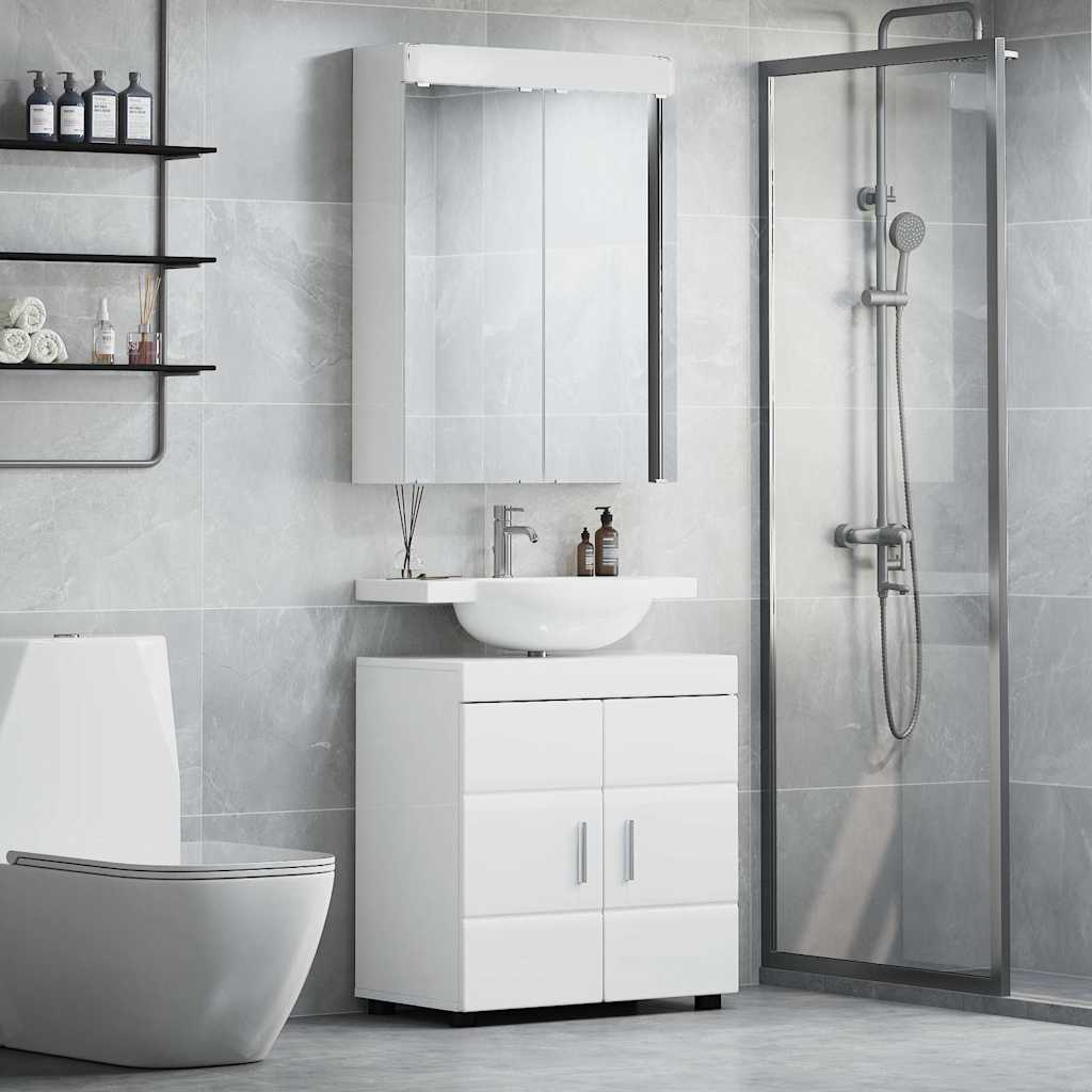 Badezimmermöbel-Set TULUM 2 pcs Weiß 60 x 34 x 63 cm
