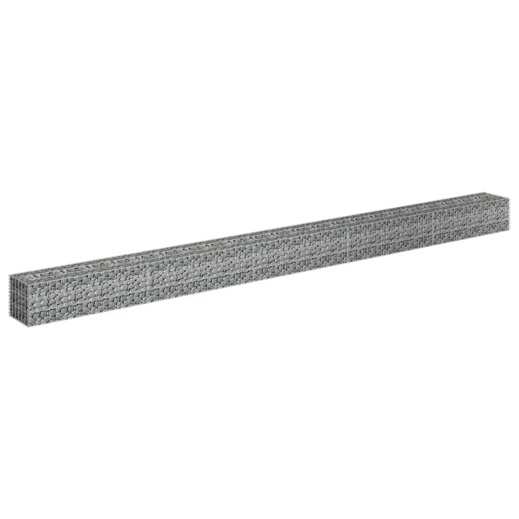 Gabionen-Hochbeet Verzinkter Stahl 90x30x10 cm