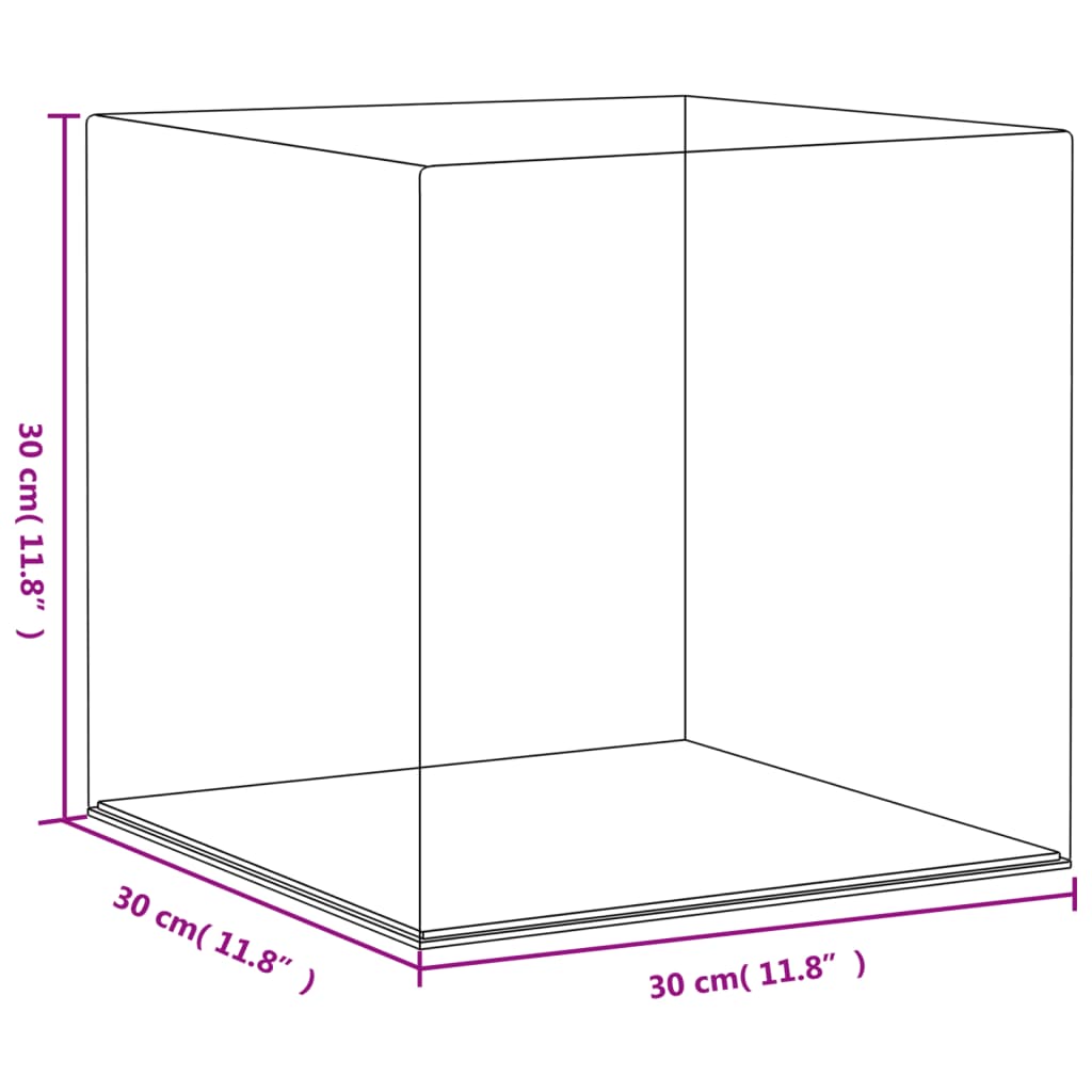 Vitrine Transparent 14x14x22 cm Acryl