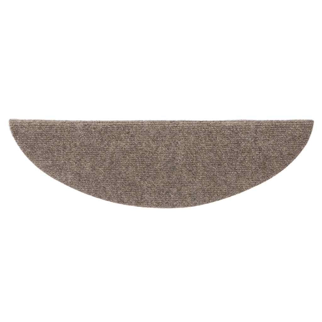 Stufenmatten Selbstklebend 15 Stk. 56x17x3 cm Hellbraun Halbrund