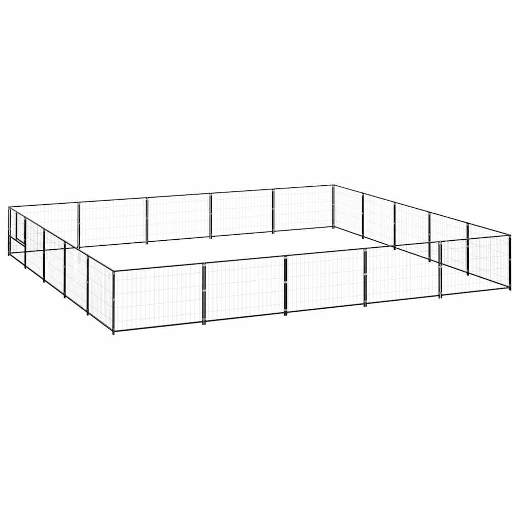 Hundezwinger Schwarz 4 m² Stahl
