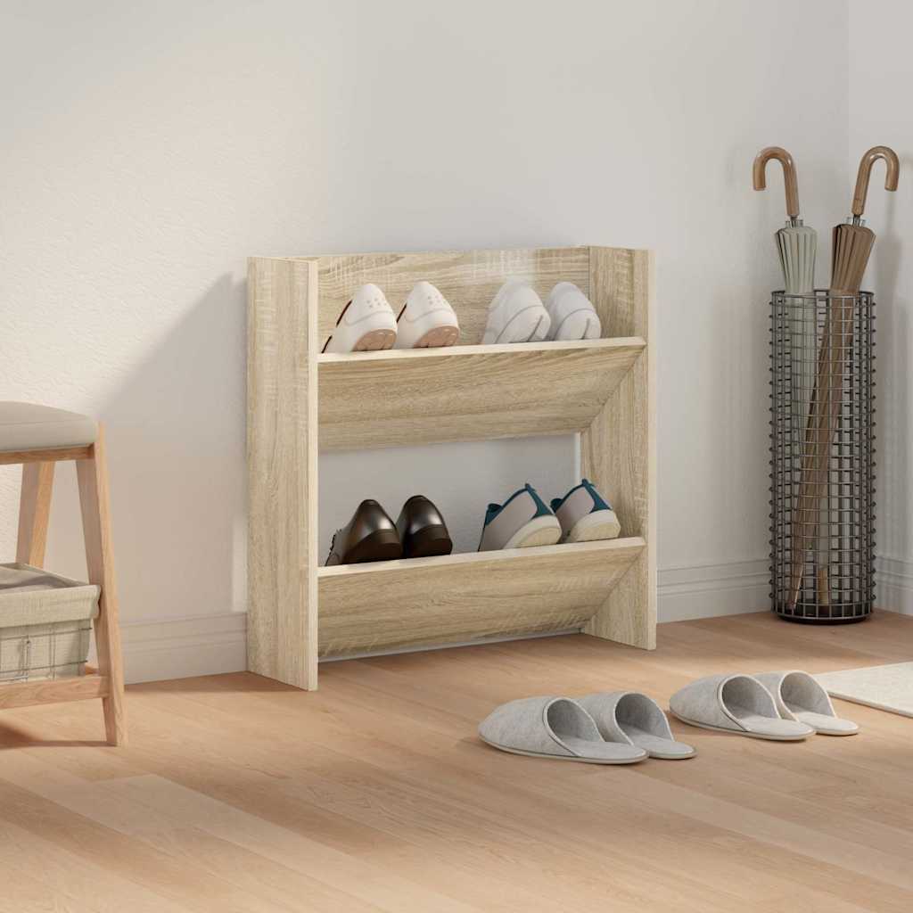 Wand-Schuhschränke 4 Stk. Weiß 60x18x60 cm Holzwerkstoff