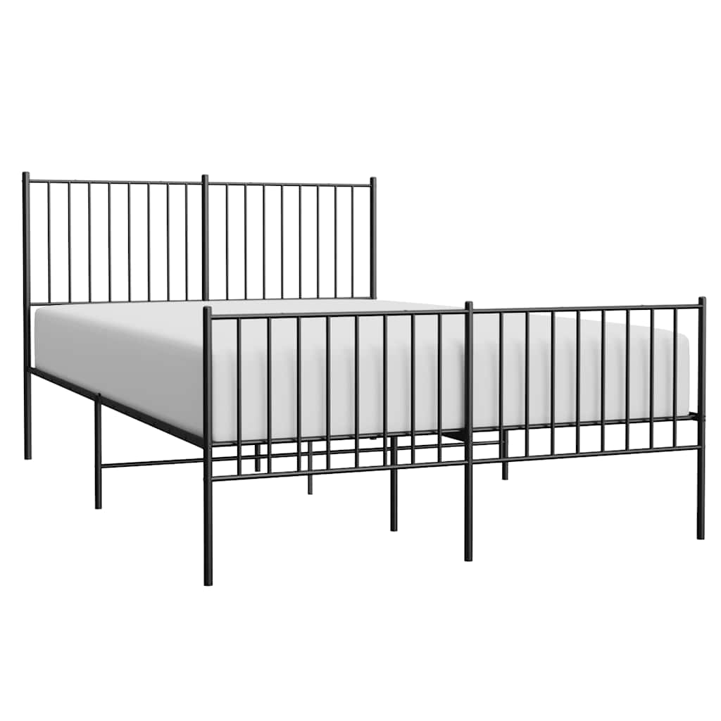 Bettgestell Metall Schwarz 75x190 cm