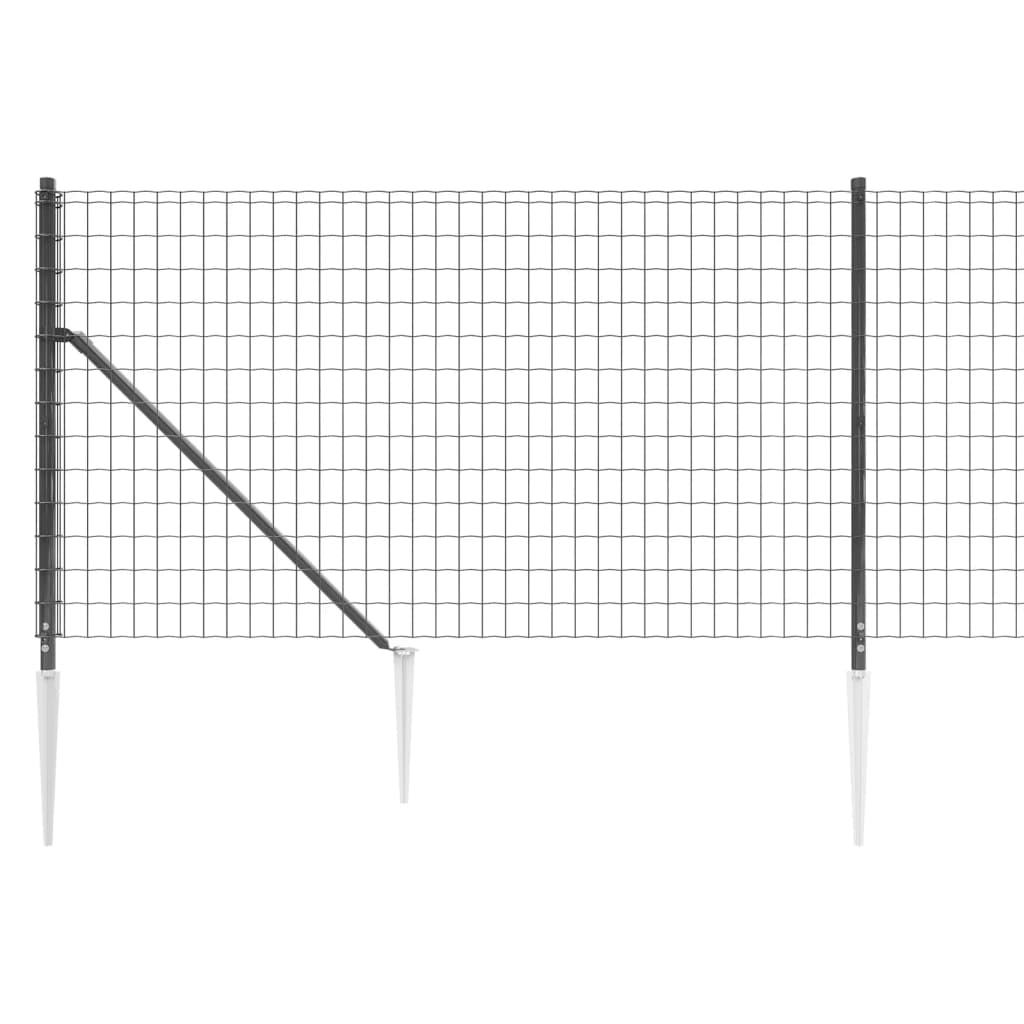 Maschendrahtzaun mit Bodenhülsen Grün 2x10 m