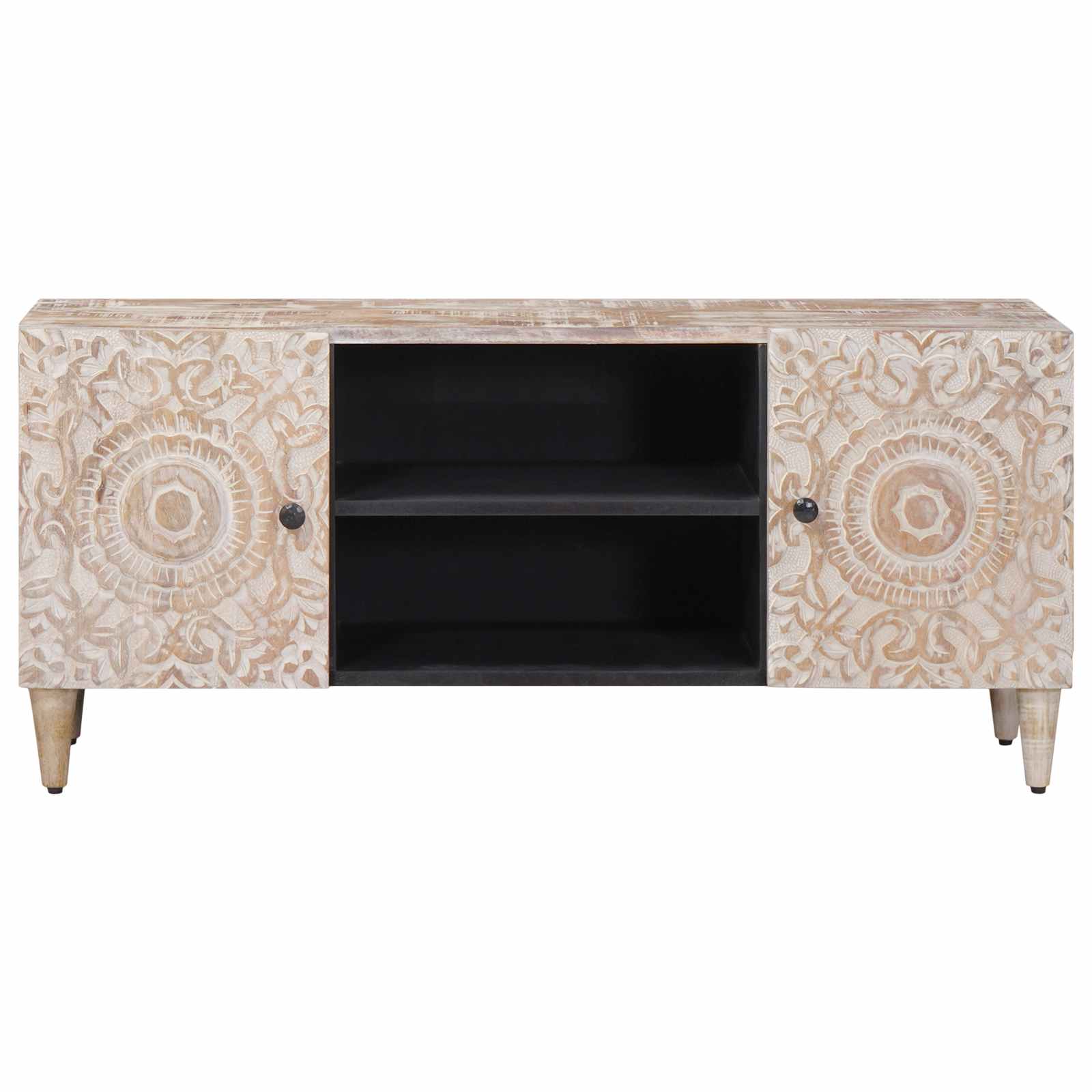 TV-Schränk Braun 105 x 33,5 x 46 cm Massivholz Mango