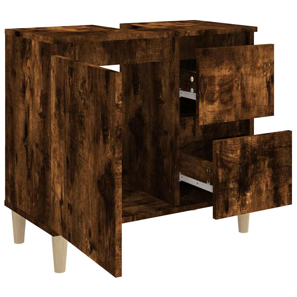 Badschrank Weiß 65x33x60 cm Holzwerkstoff