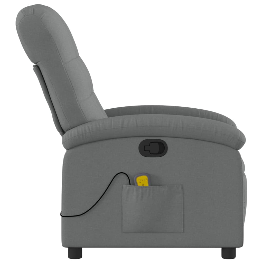 Massage-Relaxsessel, hellgrauer Stoff