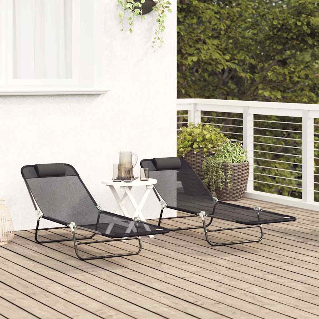 Klappbare Sonnenliege Creme 182 x 55 x 85,5 cm Textilene