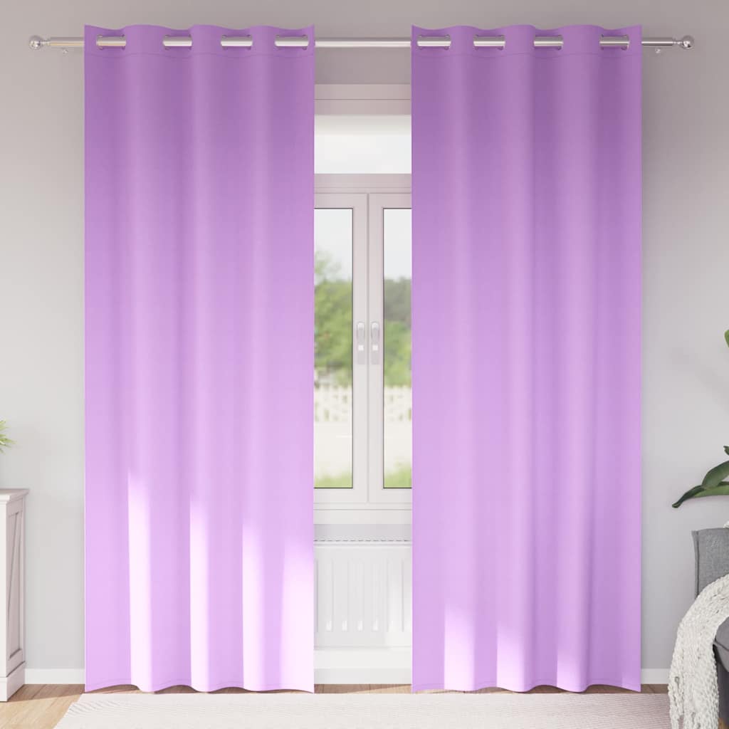 Verdunkelungs-Vorhänge mit Ringen 2 pcs Beige 140 x 140 cm