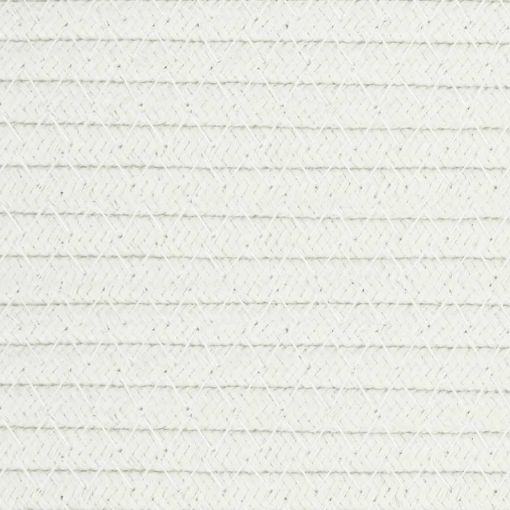 Aufbewahrungskorb Grau und Weiß Ø38x46 cm Baumwolle