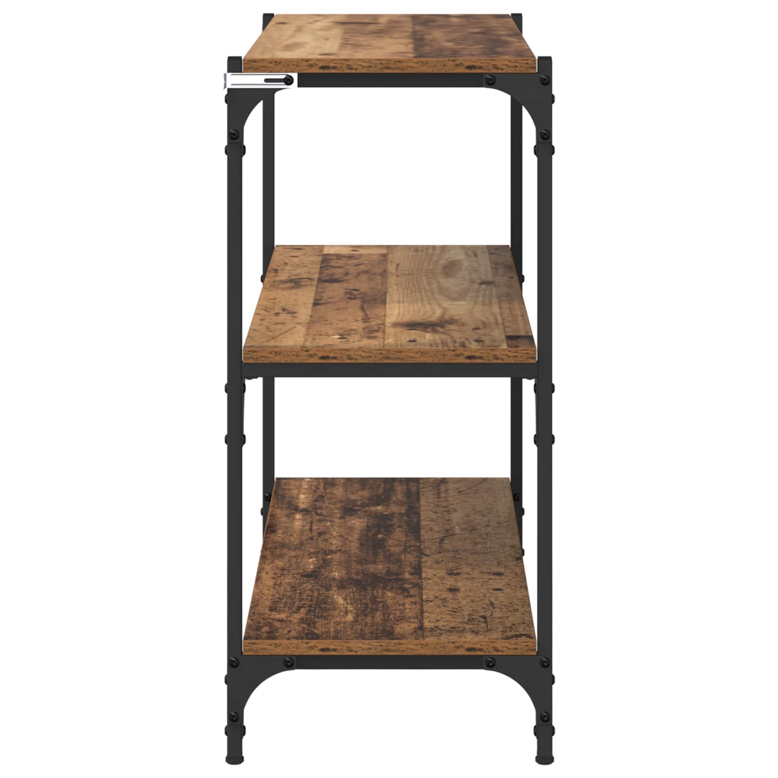 Bücherregal Schwarz 40x33x70,5 cm Holzwerkstoff und Stahl