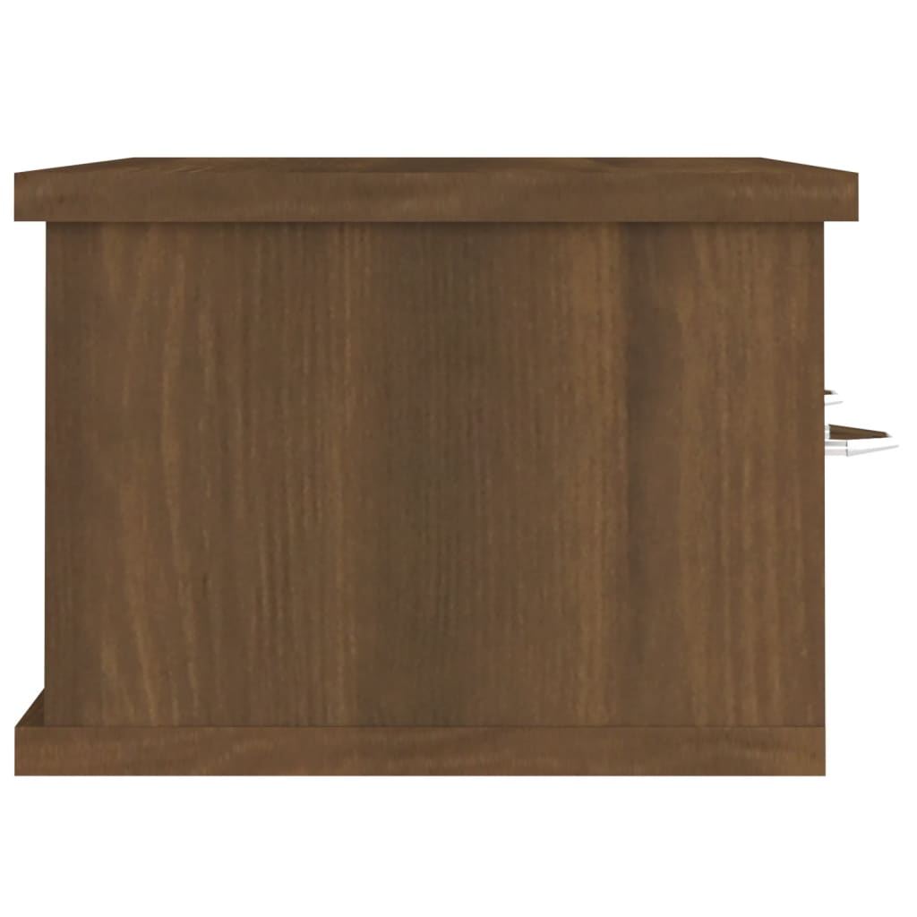 Wand-Schubladenregal Weiß 60x26x18,5 cm Holzwerkstoff