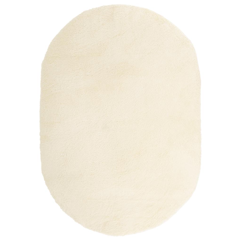 Teppich Shaggy Hochflor NAVARRA Beige 60x100 cm Polyester