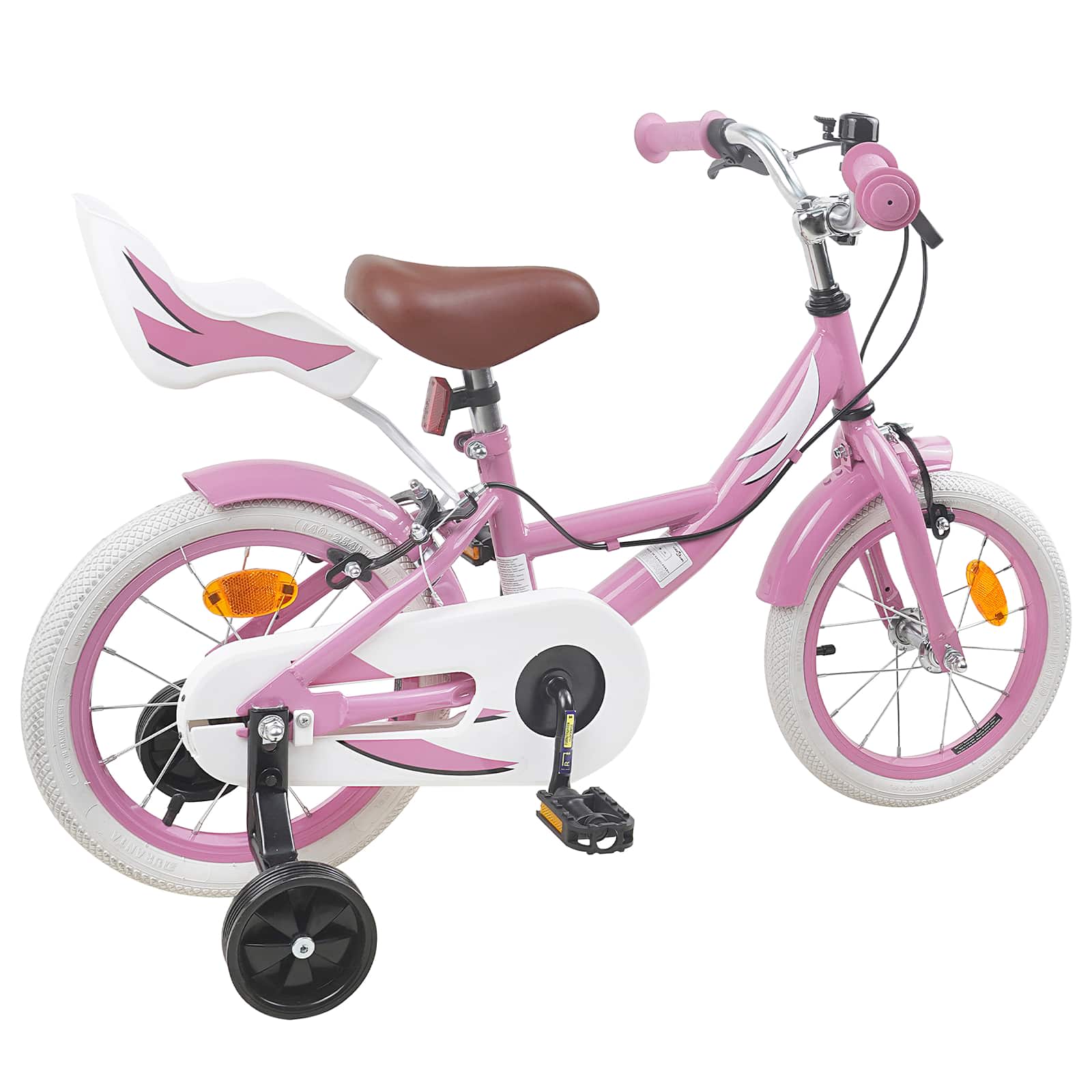 Kinderfahrrad 12 Zoll für 2-4 Jahre alt Hellrosa