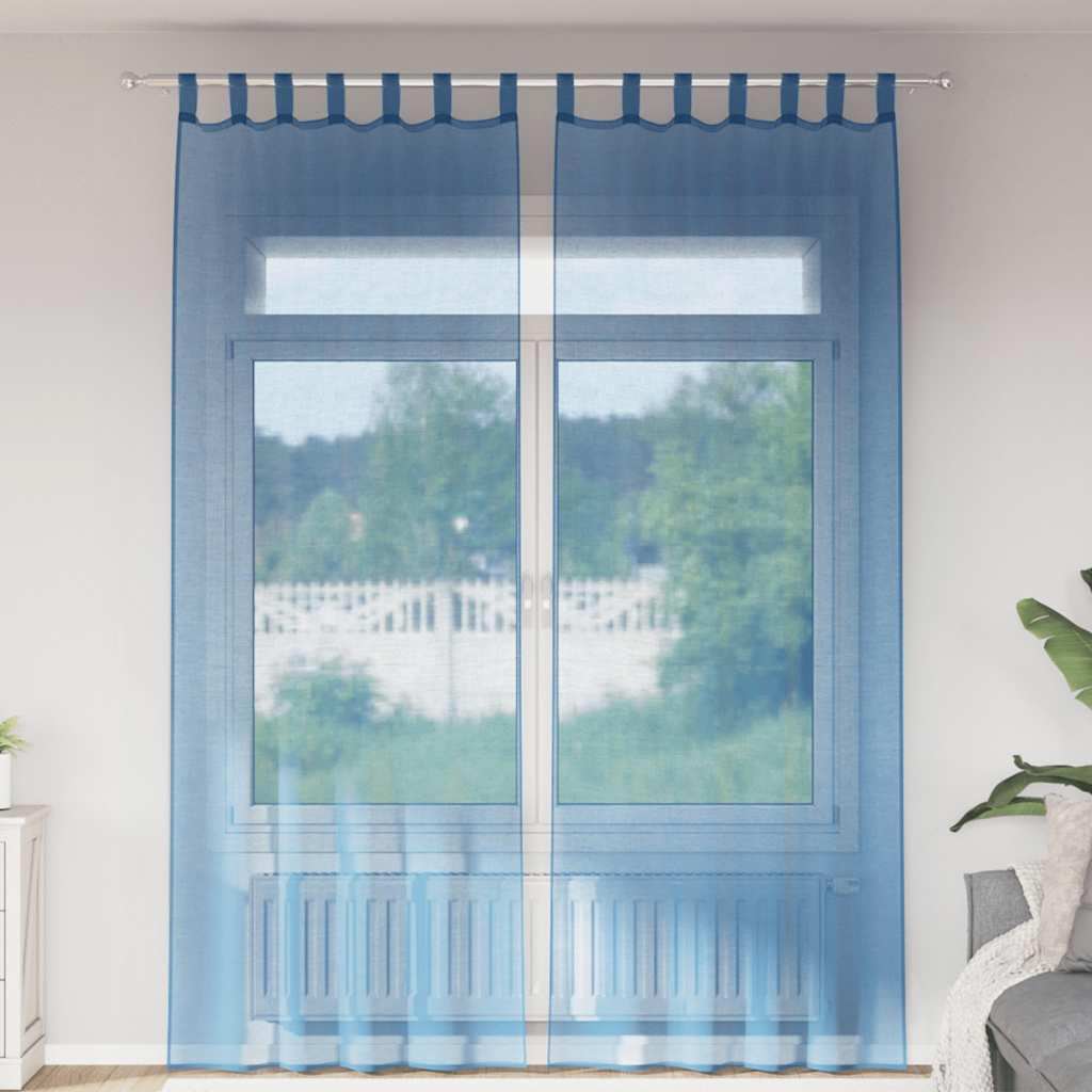 Voile Vorhänge mit Ösen 2 Stk. Apfelgrün 140x140 cm