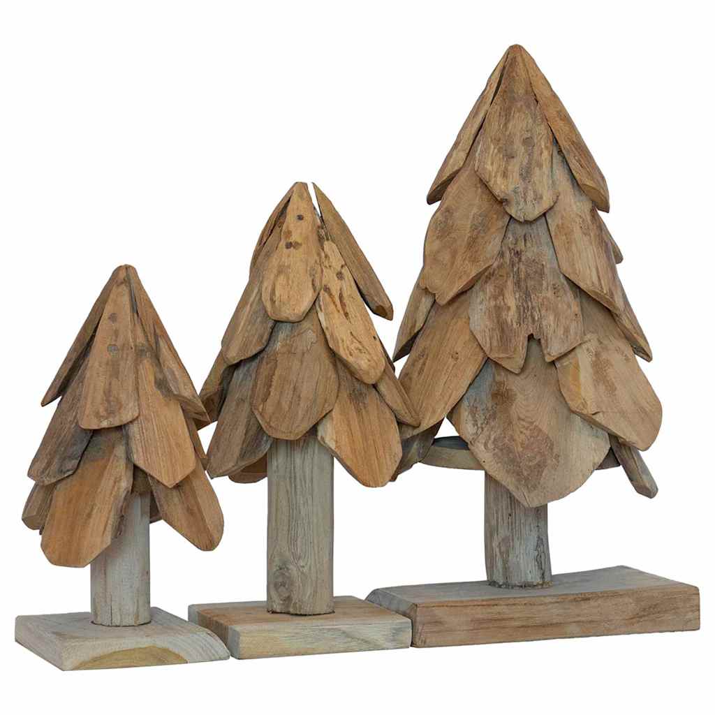 Weihnachtsbaum mit Ständer Braun 61 cm Massivholz Teak