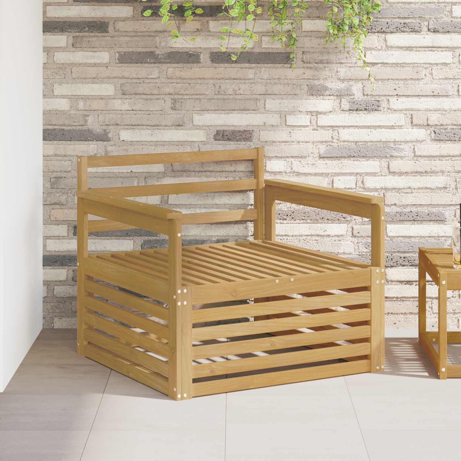 2 Stück Outdoor-Sofa Natur