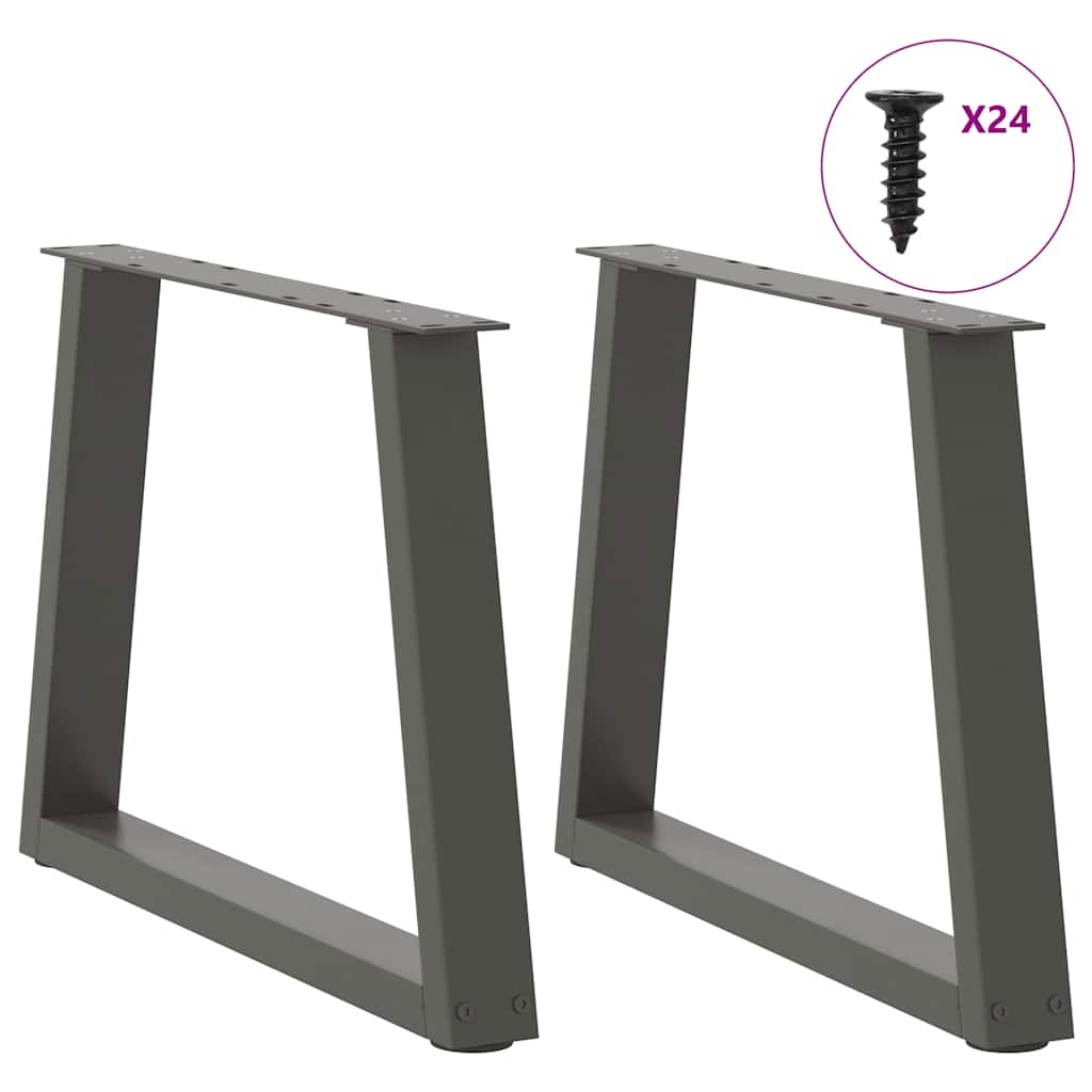 Couchtischbeine V-Form 2 Stück Schwarz 30x(30-31,3) cm Stahl