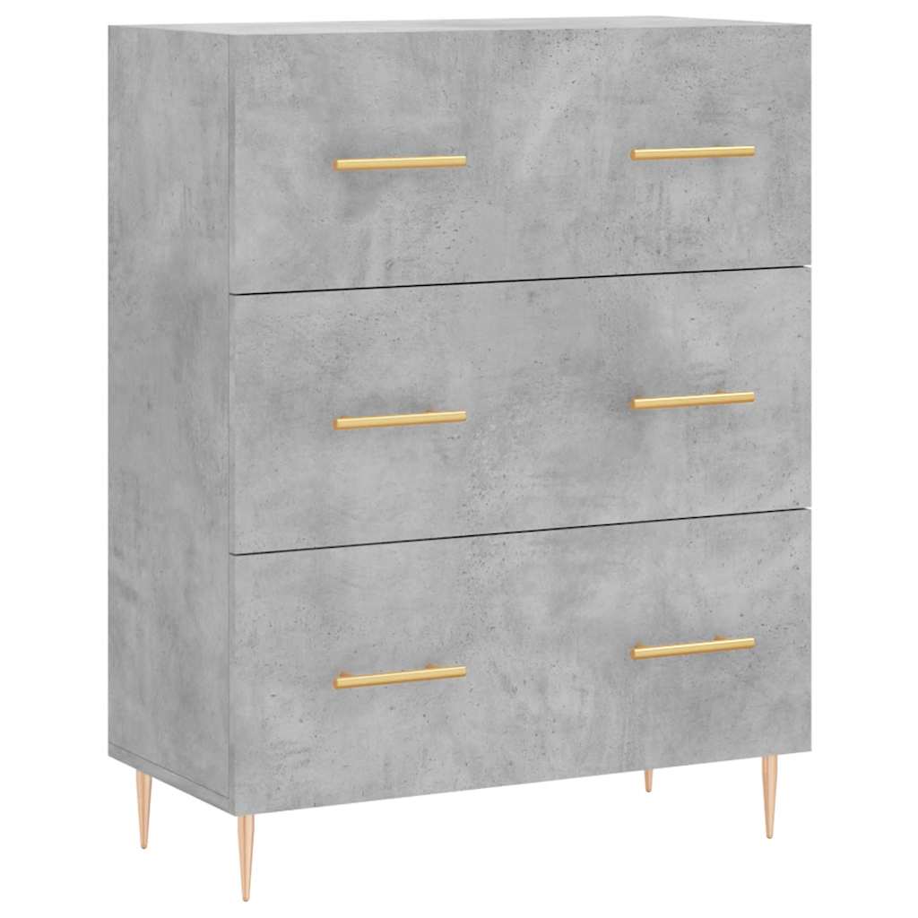 Highboard Hochglanz-Weiß 69,5x34x180 cm Holzwerkstoff