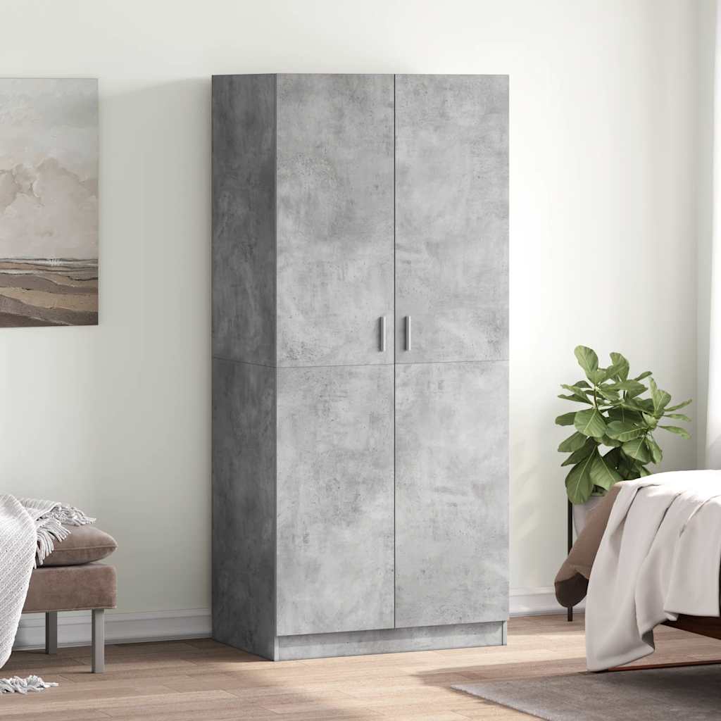 Kleiderschrank Weiß 80x52x180 cm Holzwerkstoff