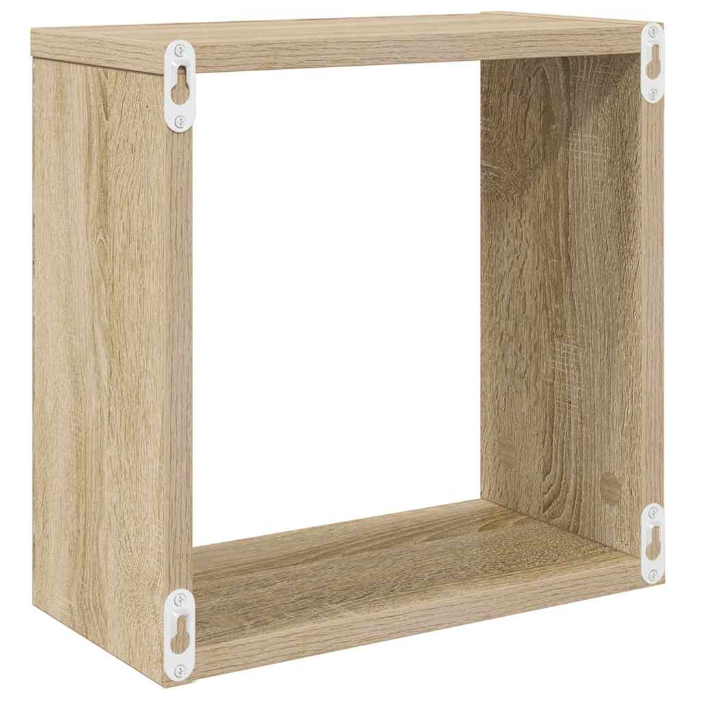 Würfelregale 2 Stk. Weiß 30x15x30 cm