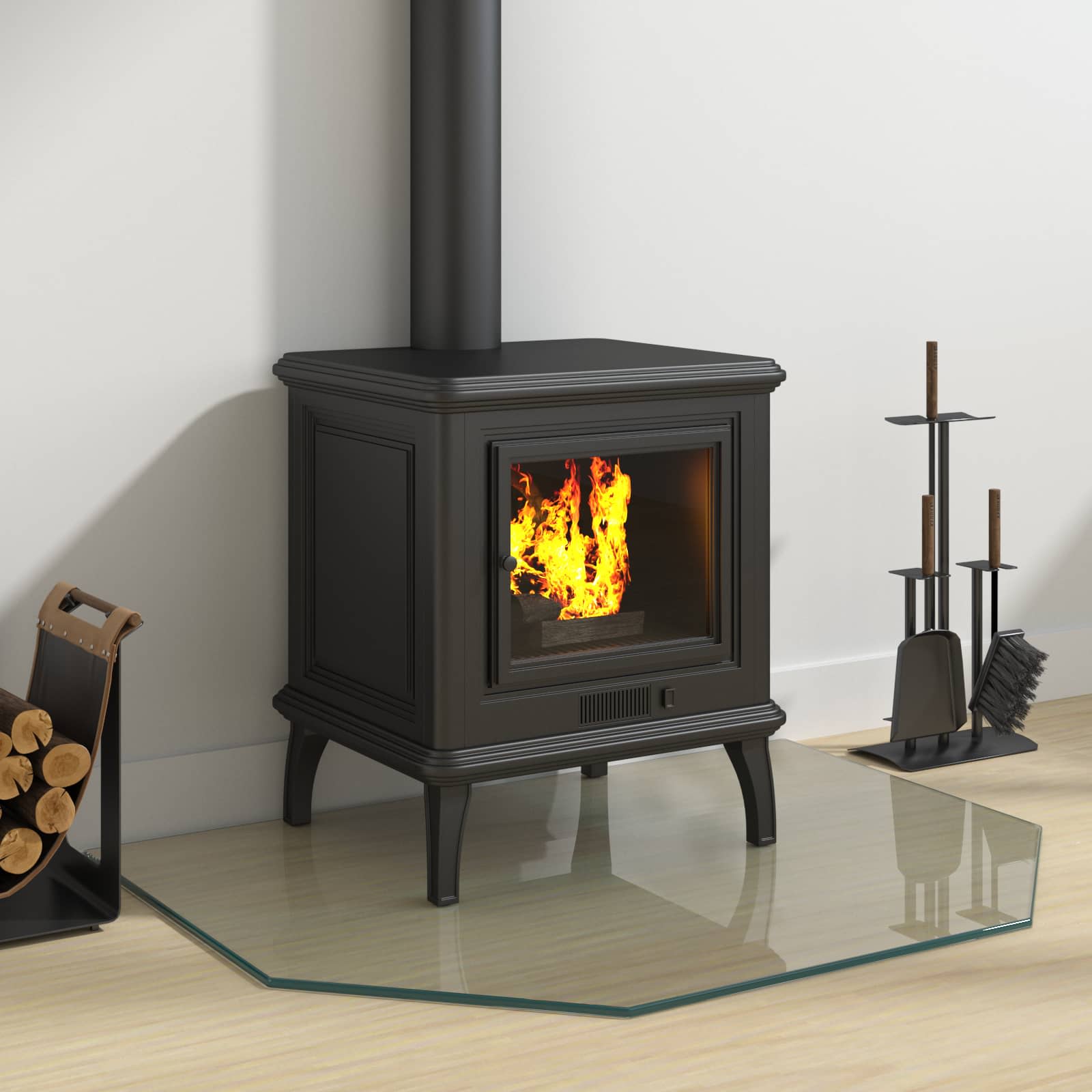 Feuerstelle Glasplatte Transparent 80 x 50 cm Glas