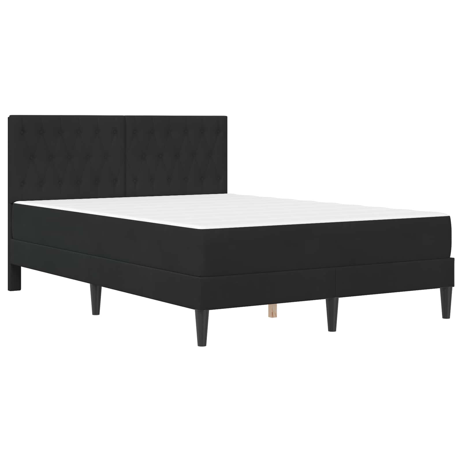 Bettgestell mit Matratze mit Kopfteil Hellgrau 80 x 200 cm Samt