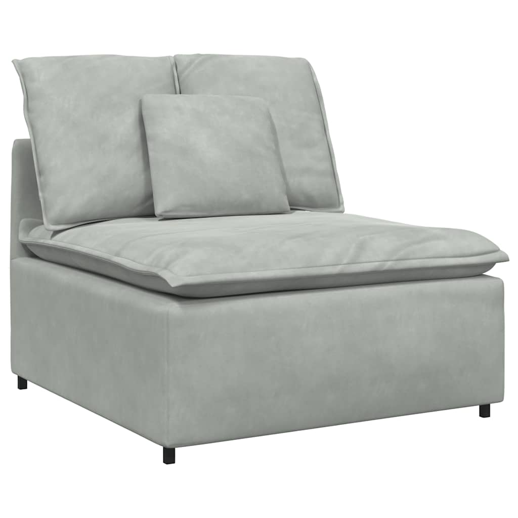 Modulares Sofa mit Kissen Blau