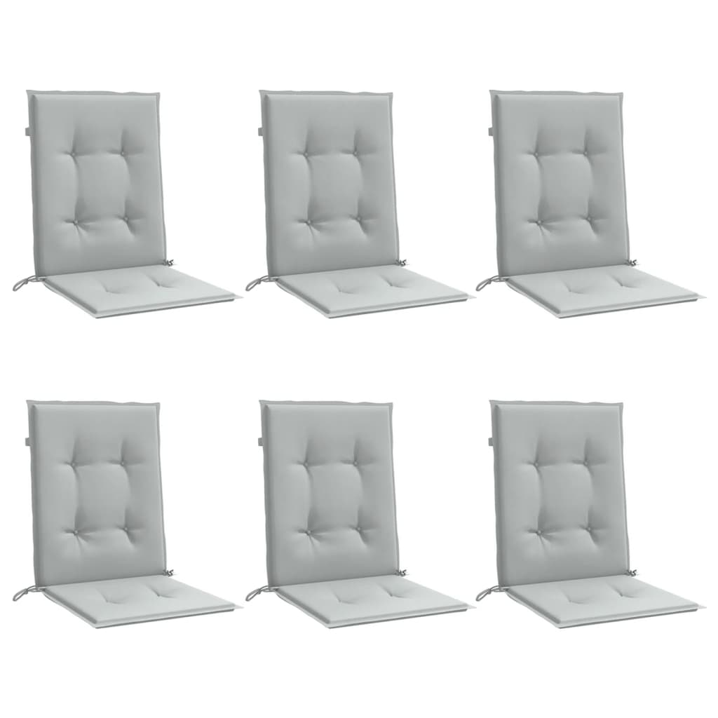 Niedriglehner-Auflagen 2 Stk Melange Anthrazit 100x50x7cm Stoff