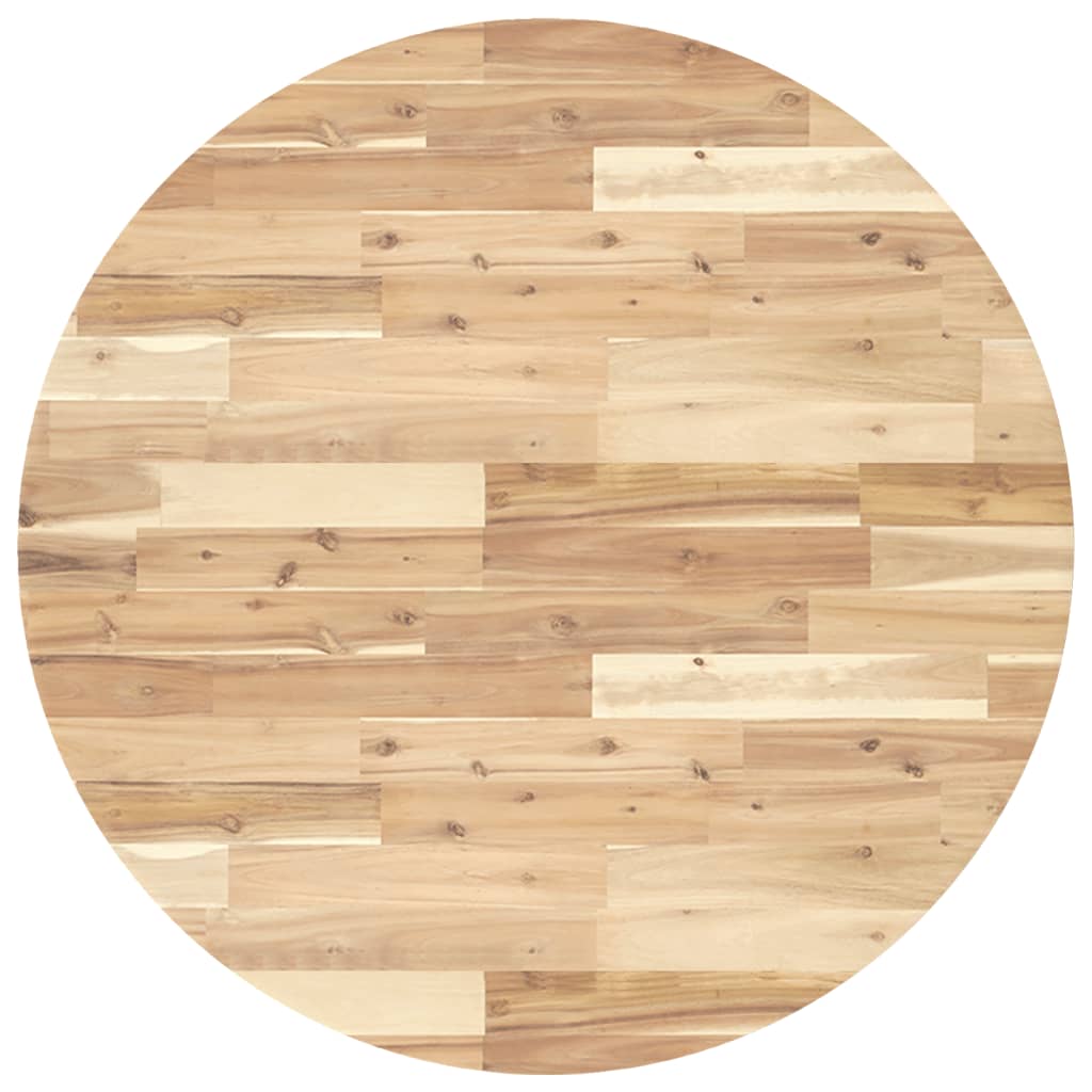 Tischplatte Rund Ø40x2 cm Massivholz Akazie